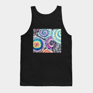 Abstract Rainbow Spirals Tank Top